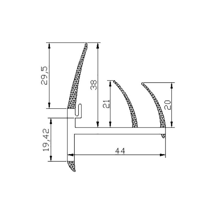ZSSG44-RF PVC Sealing Strip
